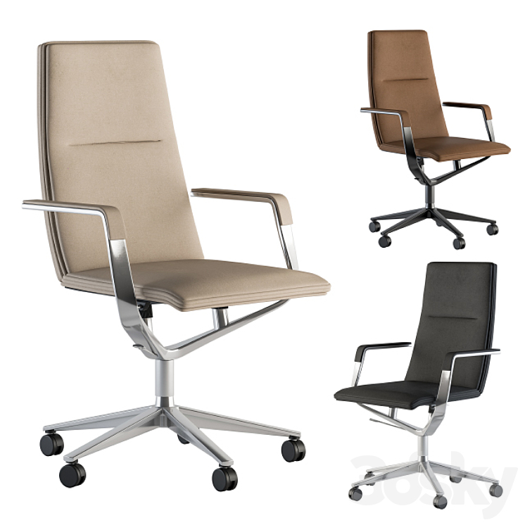 Office Chair Set 10 3DS Max - thumbnail 1