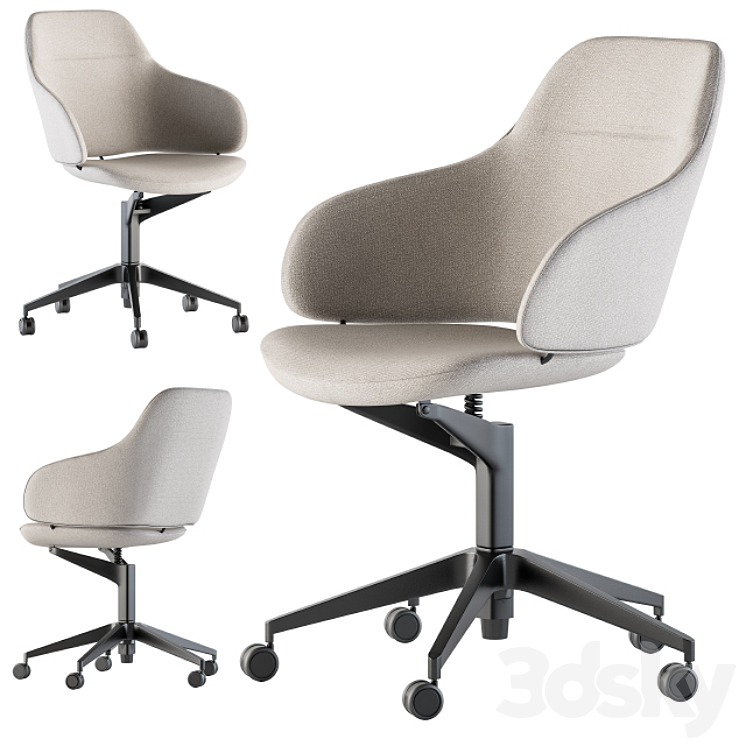 Office Chair Set 13 3DS Max - thumbnail 2