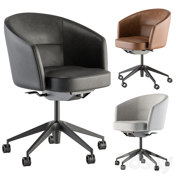 Office Chair – Set 18 3DS Max Model - thumbnail 1