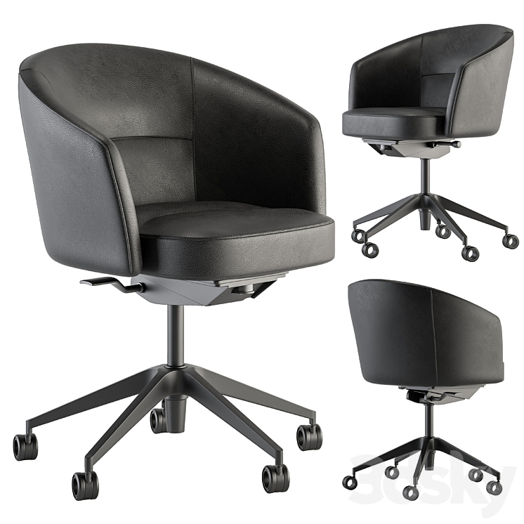 Office Chair – Set 18 3DS Max Model - thumbnail 2