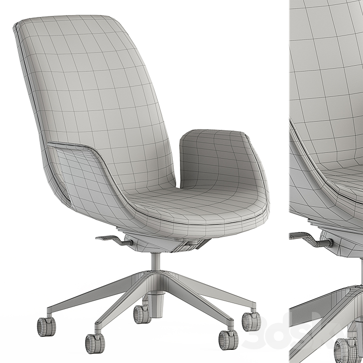 Office Chair – Set 20 3DS Max Model - thumbnail 2