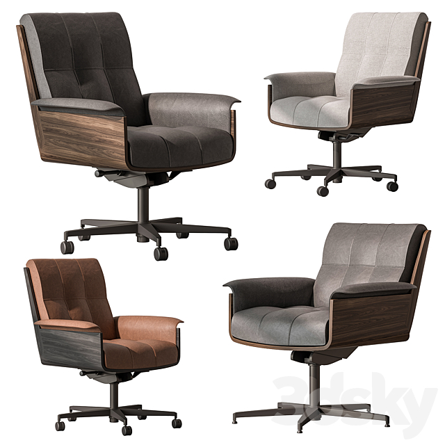 Office Chair – Set 21 3DS Max Model - thumbnail 2