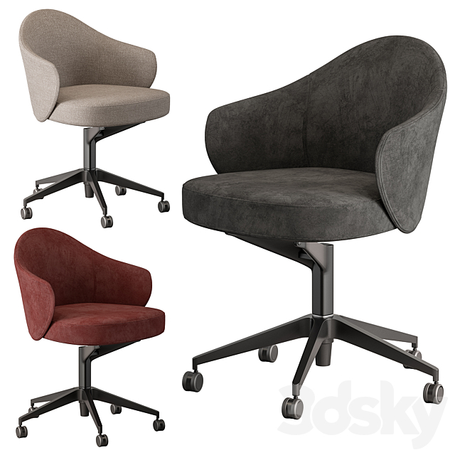 Office Chair – Set 22 3DS Max Model - thumbnail 2