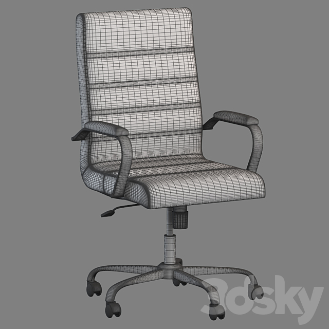 Office chair Silver Orchid Lee Office Chair 3ds Max - thumbnail 3