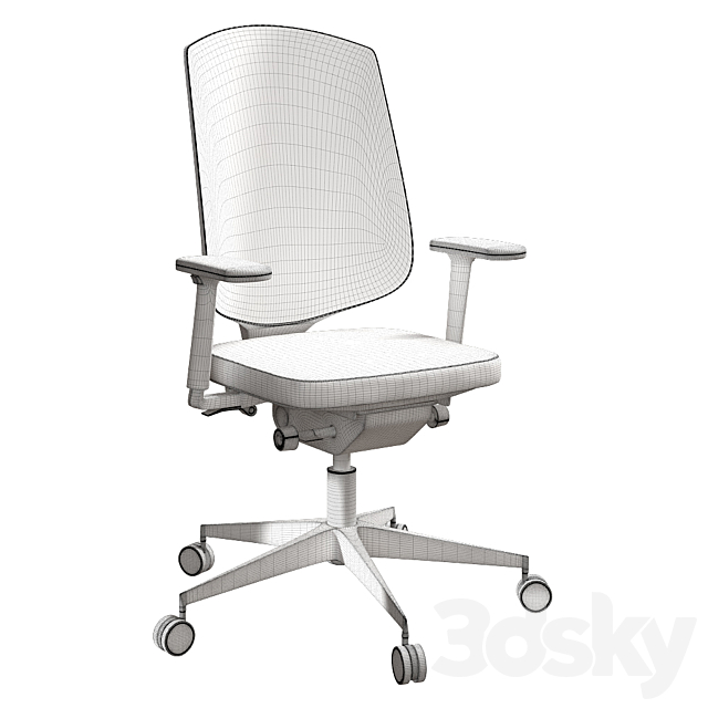 Office chair Smart 3DS Max Model - thumbnail 2