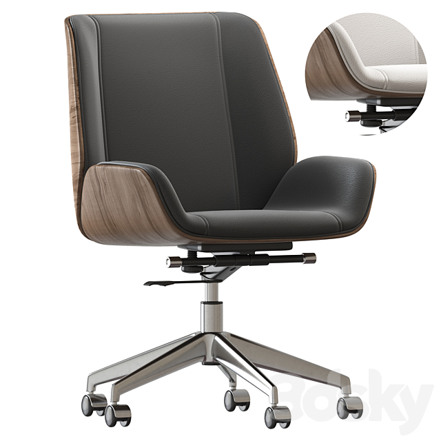 Office chair TopChairs Crown 3ds Max - thumbnail 1