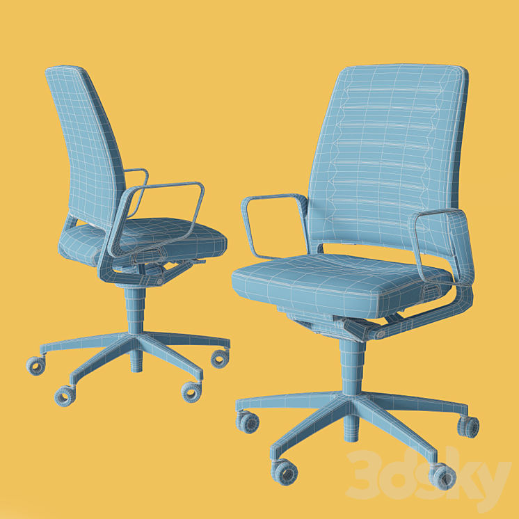 Office chair VINTAGEis5 17V2 3DS Max - thumbnail 2