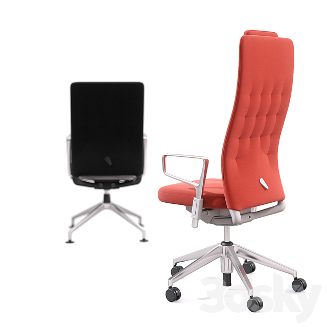 office chair VITRA ID TRIM 3DS Max Model - thumbnail 2