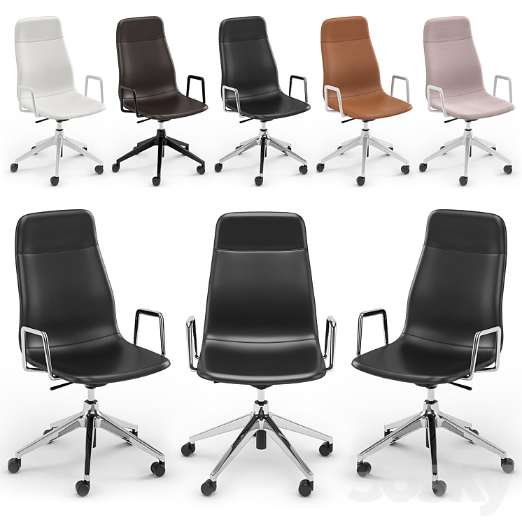 Office chair Viv Herman Miller 3DS Max - thumbnail 1