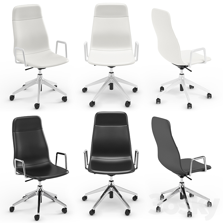 Office chair Viv Herman Miller 3DS Max - thumbnail 2