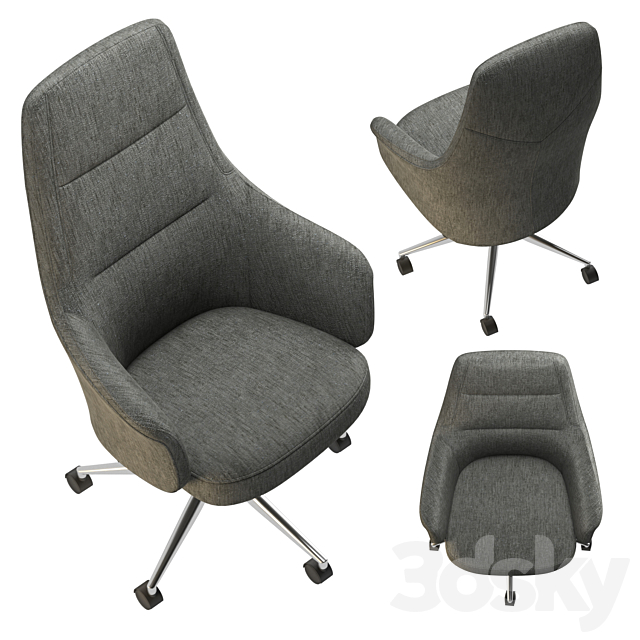 Office chair Werner from DIVAN.RU 3DS Max Model - thumbnail 6