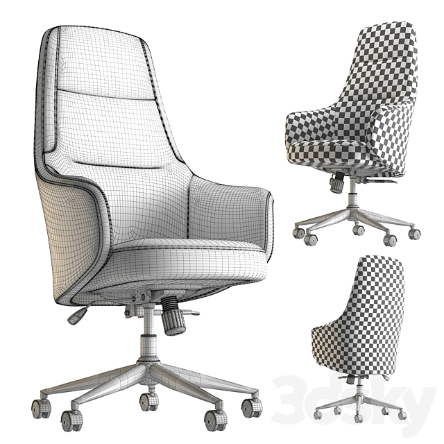 Office chair Werner from DIVAN.RU 3DS Max Model - thumbnail 7