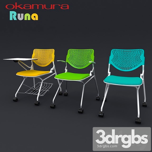 Office chairs okamura runa 2 3dsmax Download - thumbnail 1