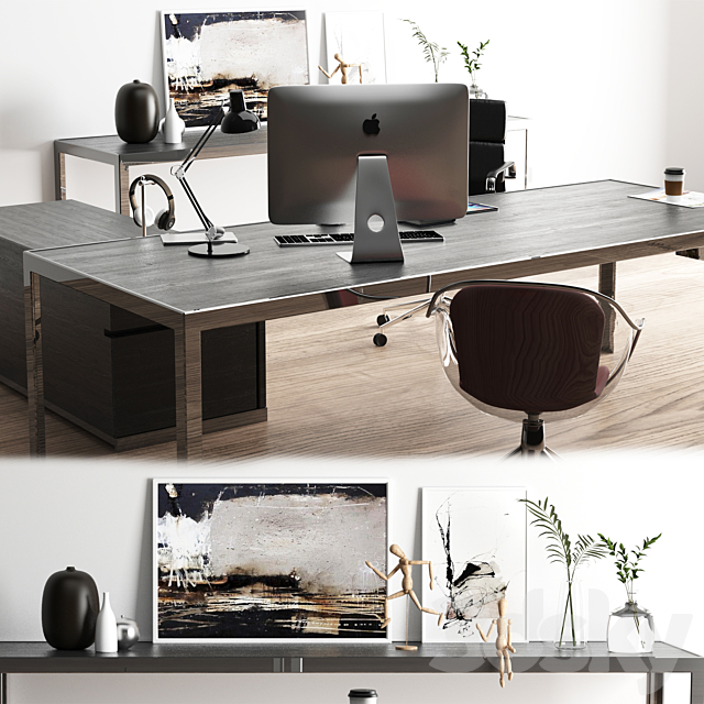 Office Executive B&B Italia 3DSMax File - thumbnail 2