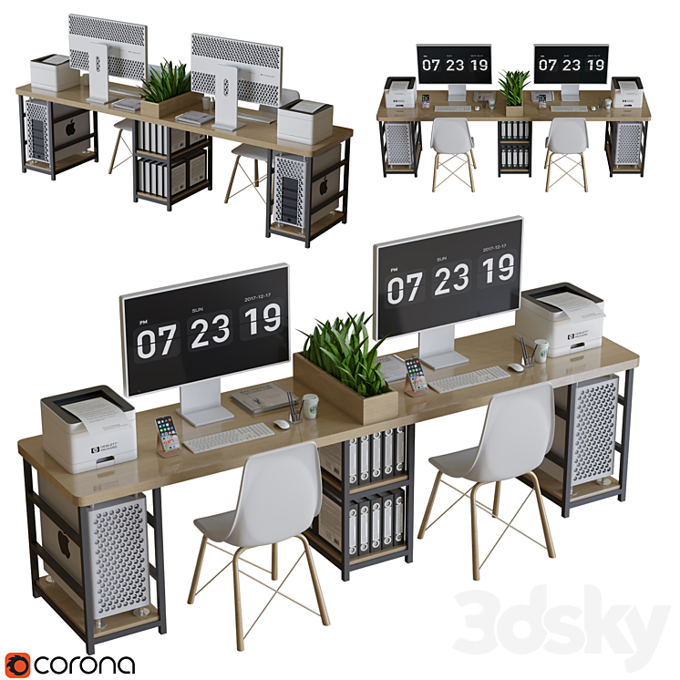 Office Furniture 07 3DS Max - thumbnail 1