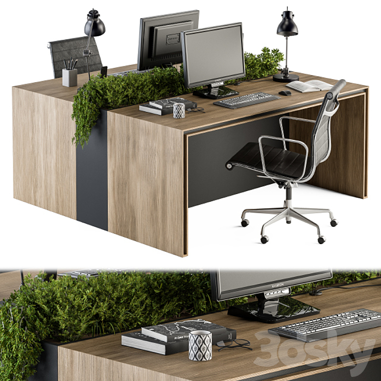 Office Furniture – employee Set 17 3DS Max - thumbnail 1