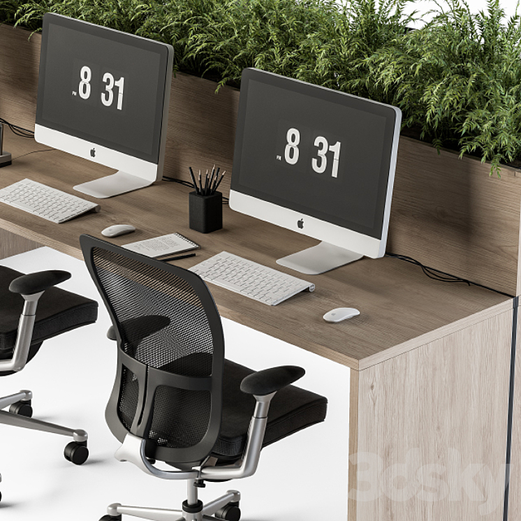 Office Furniture – employee Set 47 3DS Max Model - thumbnail 2