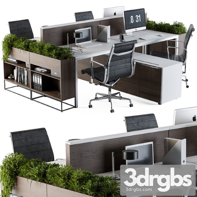 Office Furniture Flower Box 03 3dsmax Download - thumbnail 1