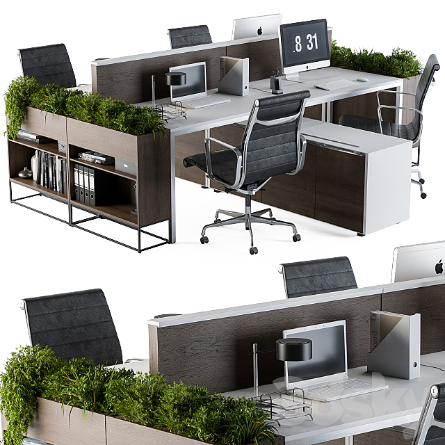 Office Furniture Flower Box 03 3DSMax File - thumbnail 1