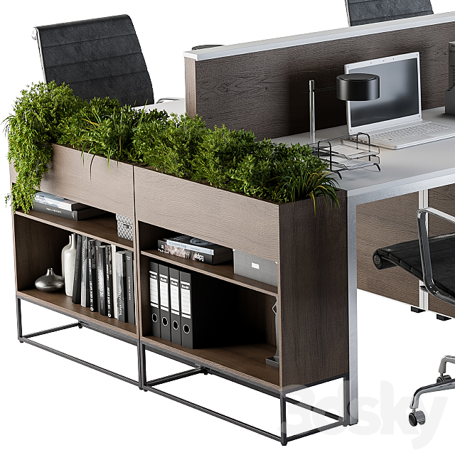 Office Furniture Flower Box 03 3DSMax File - thumbnail 2