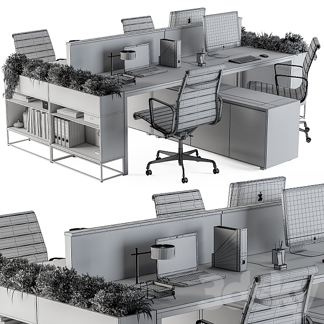 Office Furniture Flower Box 03 3DSMax File - thumbnail 4