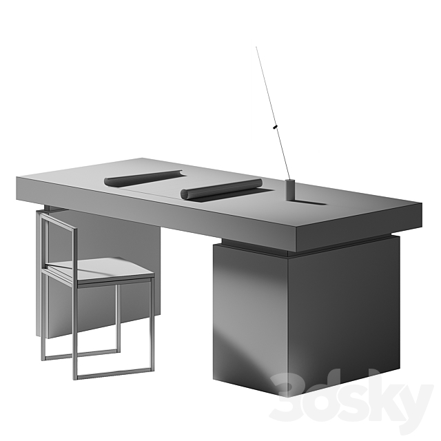 office furniture & Fm Davide Groppi Table Lamp 3DS Max Model - thumbnail 7