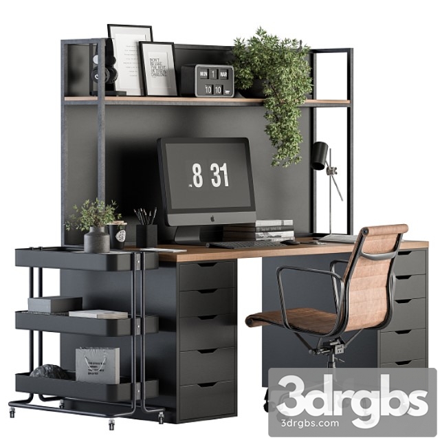 Office Furniture Home Office 21 3dsmax Download - thumbnail 1