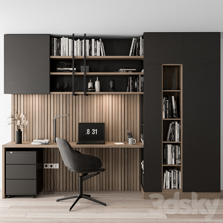 Office Furniture – Home Office 27 3DS Max - thumbnail 1