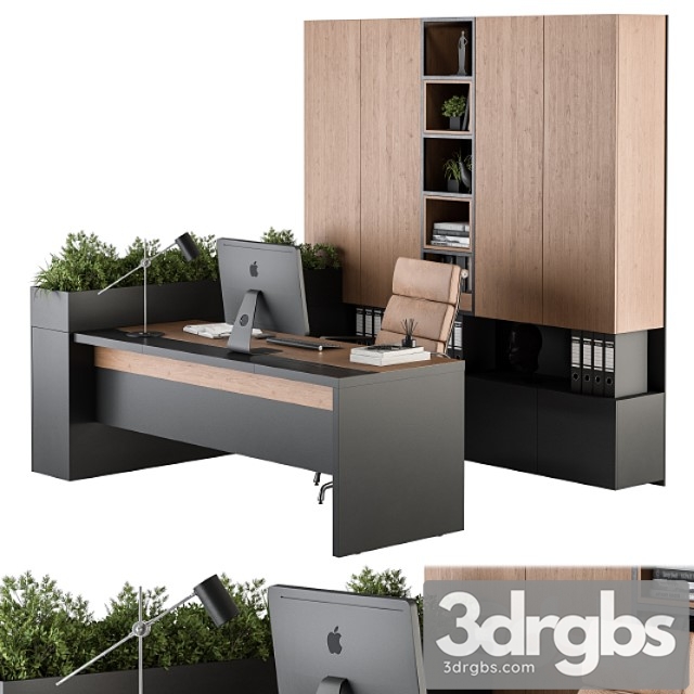 Office furniture l type wardrobe – manager set 32 - thumbnail 1