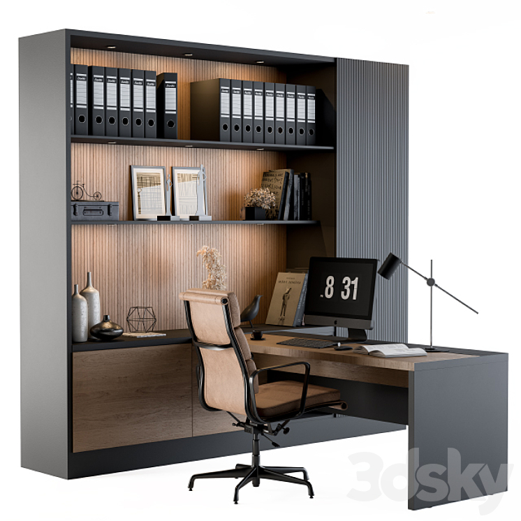 Office Furniture – Manager Set 04 3DS Max - thumbnail 1