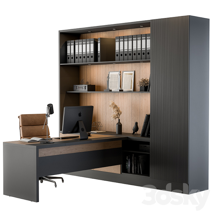 Office Furniture – Manager Set 04 3DS Max - thumbnail 2