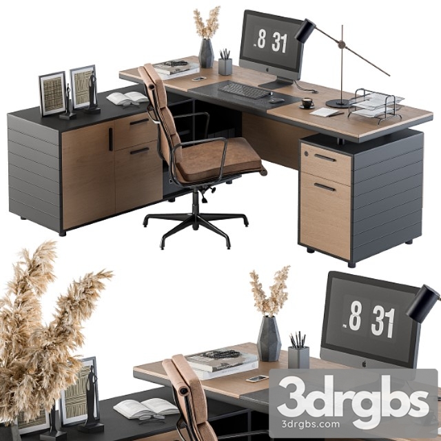 Office Furniture Manager Set 06 3dsmax Download - thumbnail 1