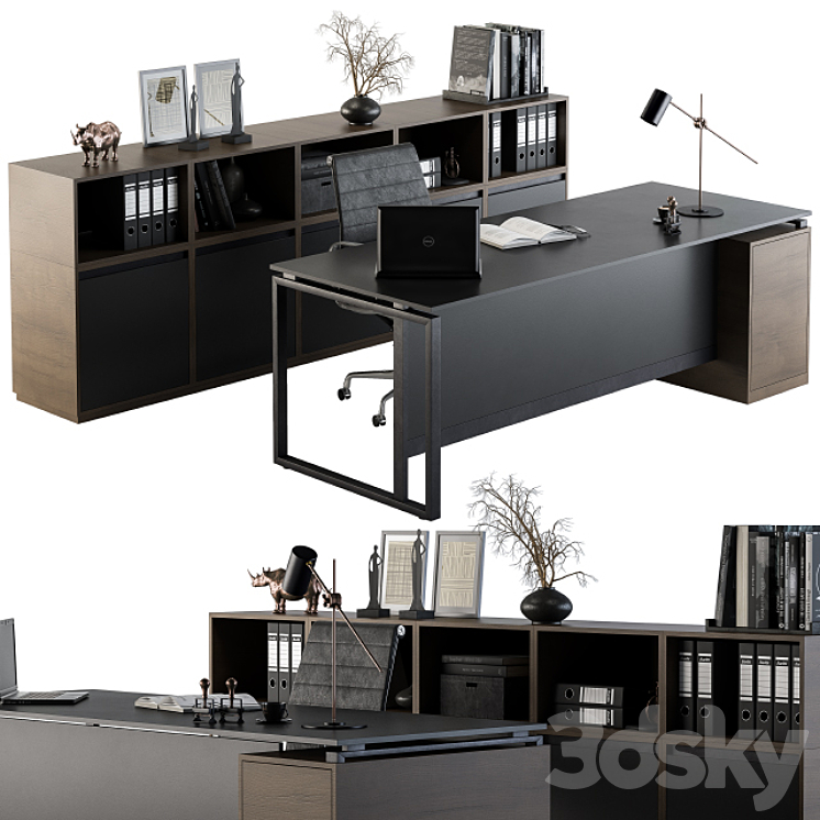 Office Furniture – Manager Set 07 3DS Max - thumbnail 1