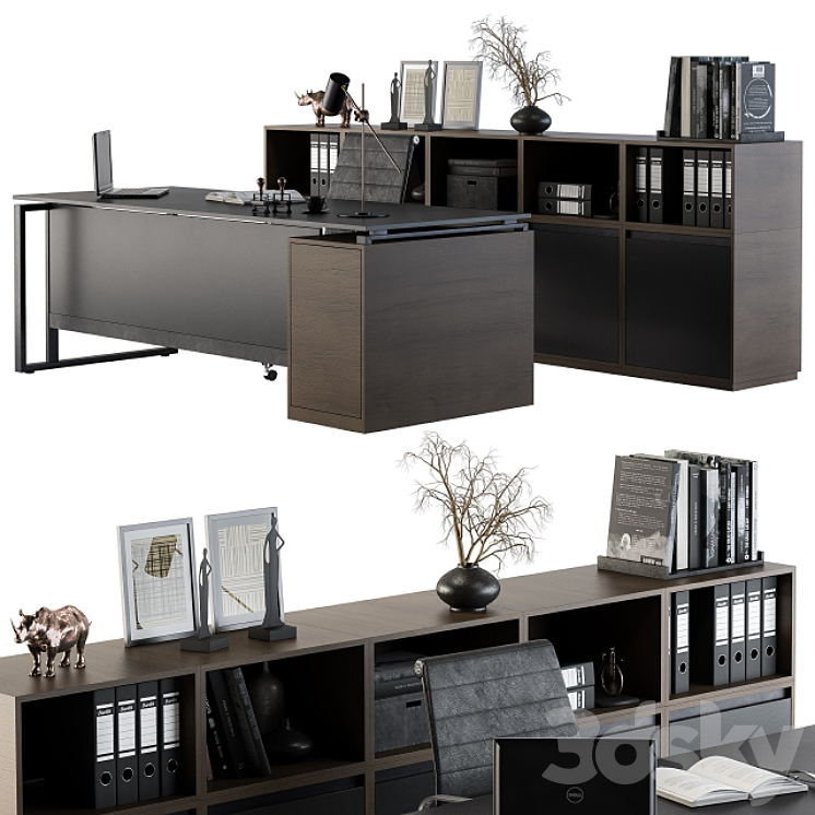 Office Furniture – Manager Set 07 3DS Max - thumbnail 2