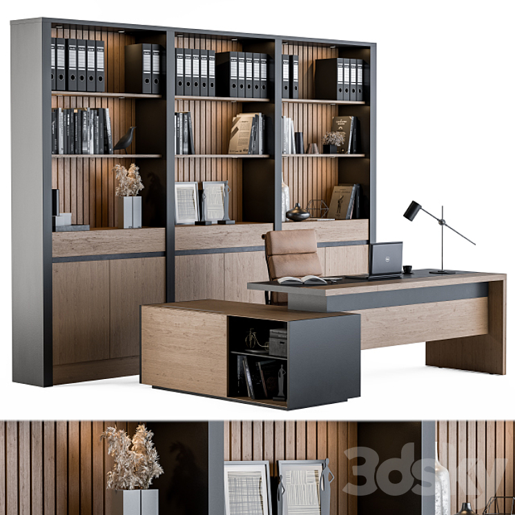 Office Furniture – Manager Set 09 3DS Max - thumbnail 1