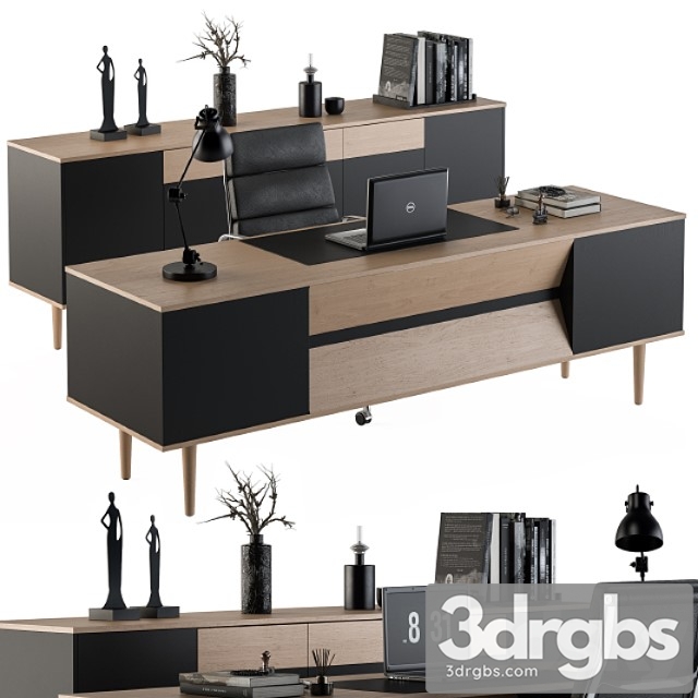 Office furniture – manager set 10 2 3dsmax Download - thumbnail 1