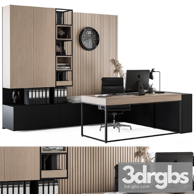 Office furniture – manager set 11 2 3dsmax Download - thumbnail 1