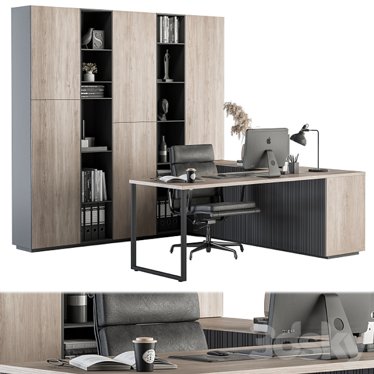 Office Furniture – Manager Set 19 3DS Max - thumbnail 1