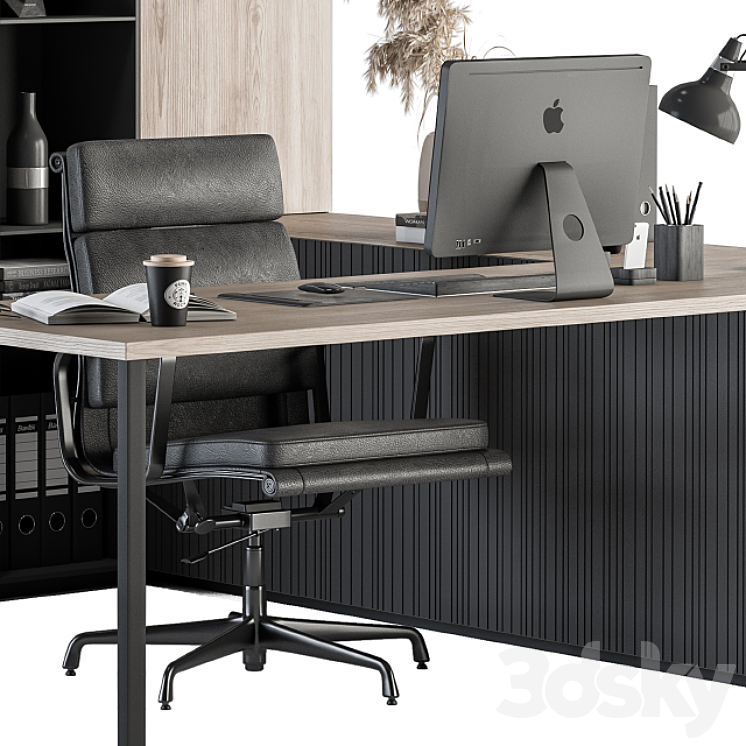 Office Furniture – Manager Set 19 3DS Max - thumbnail 2