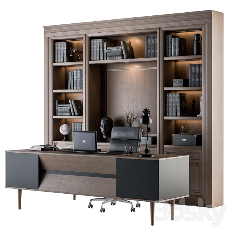 Office Furniture – Manager Set 20 3DS Max - thumbnail 2