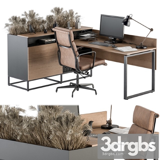 Office furniture – manager set 27 2 3dsmax Download - thumbnail 1