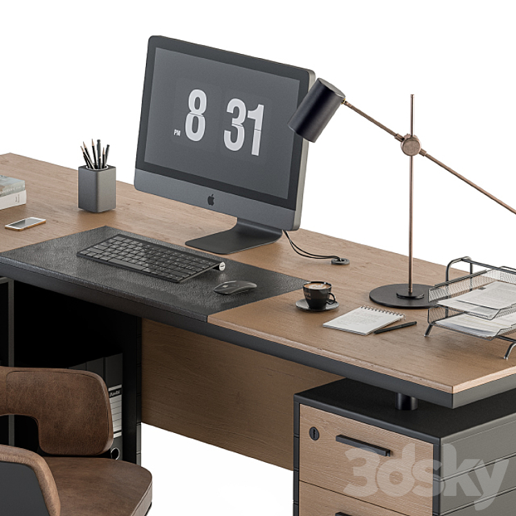 Office Furniture – Manager Set 28 3DS Max - thumbnail 2