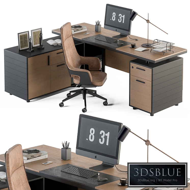 Office Furniture – Manager Set 28 3DS Max - thumbnail 3