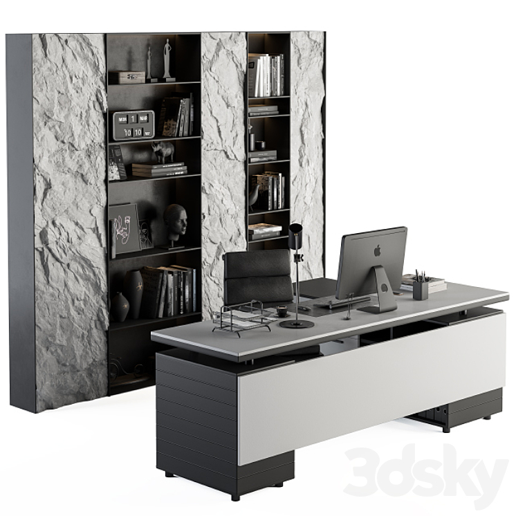 Office Furniture – Manager Set 36 3DS Max Model - thumbnail 1