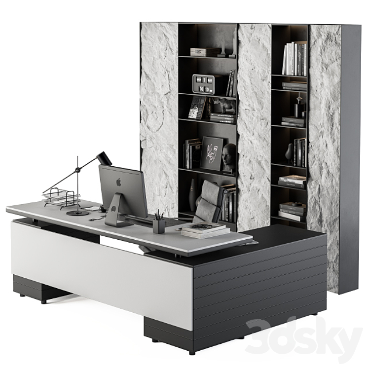 Office Furniture – Manager Set 36 3DS Max Model - thumbnail 2