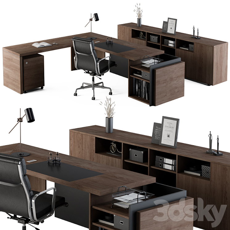 Office Furniture – Manager Set03 3DS Max - thumbnail 1