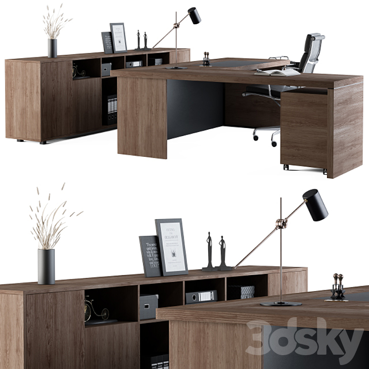 Office Furniture – Manager Set03 3DS Max - thumbnail 2