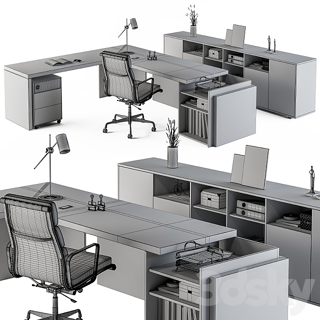 Office Furniture – Manager Set03 3DSMax File - thumbnail 5