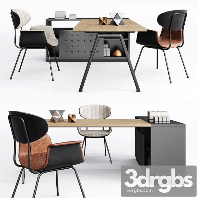 Office Furniture Set 01 3dsmax Download - thumbnail 1