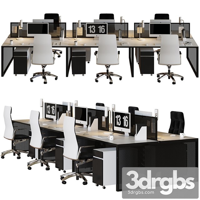 Office Furniture Set 3dsmax Download - thumbnail 1